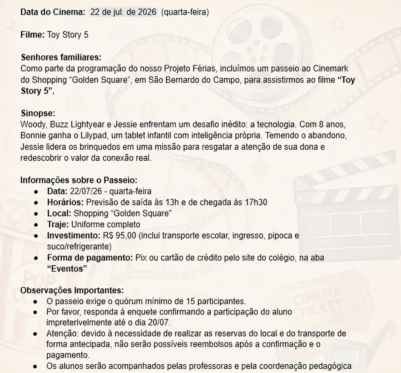 passeio cinema